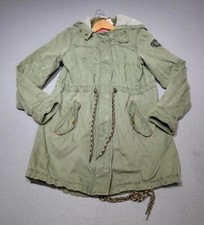 Tommy Hilfiger Military Jacket womens medium khaki parka mod Brit pop vintage 