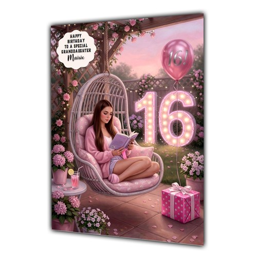 16th birthday card - birthday, girl