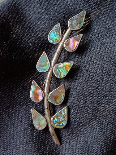 Vintage abalone fern leaf - vintage,