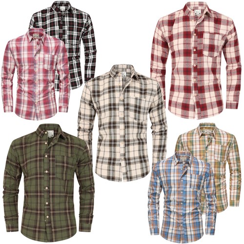 Men long sleeve checked - long,