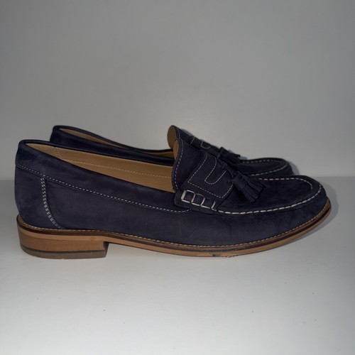 Mens navy blue suede - blue,