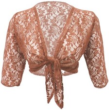 Lace Mesh Bolero Shrug Top