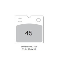 Organic front brake pair pads