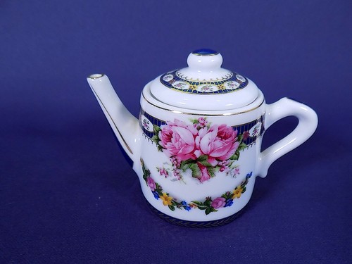Porcelain art miniature - miniature, teapot
