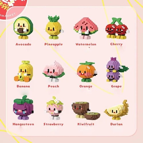 Mini summer fruits model - summer, 3d