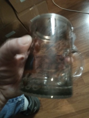 Clear glass art stien - glass, /
