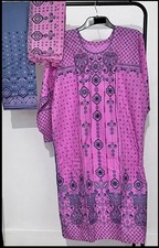 Salwar Kameez Suit Blue Printed, 3-Piece, Size XL