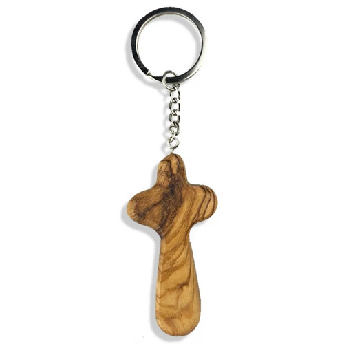 Olivewood holding cross - olivewood,