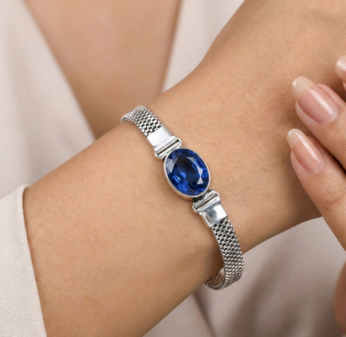 Blue tanzanite link - link, bracelet