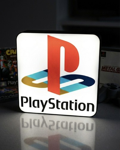 Playstation retro logo led - playstation,