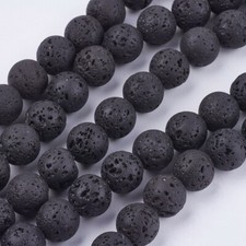 Black Lava Beads Rock Gemstone