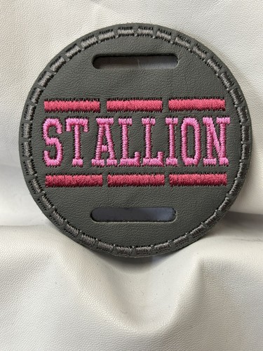 8cm grey pink leather - 1, &