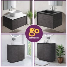Oak Effect Vanity Unit