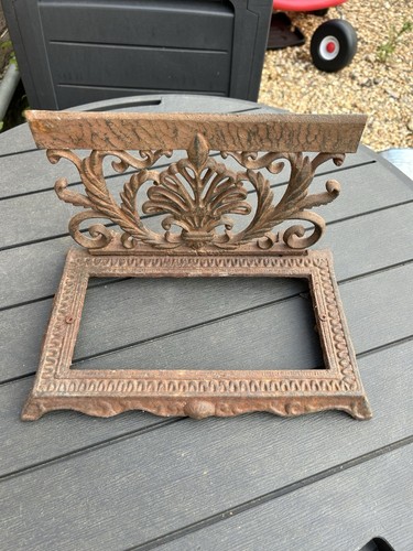 Vintage cast iron fireplace - iron,