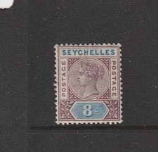 Seychelles 1890/Die 1, 8c MM SG 3