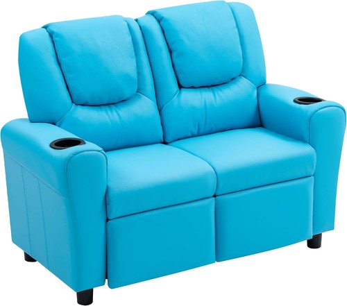 Kids double recliner - kids, blue