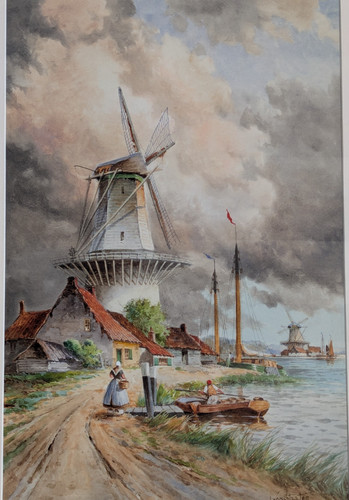 Antique original watercolour - antique,