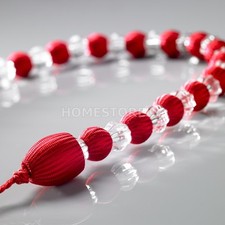 RED LINED CURTAIN FAUX SILK