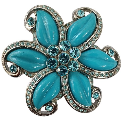 Brooch pin turquoise blue - pin,