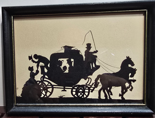 Vintage framed silhouette - framed,