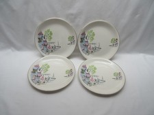 4 vintage MCM Alfred Meakin Down by the Seine retro Paris cafe salad side plates
