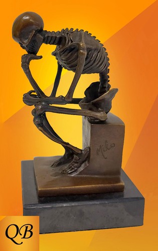 Skeleton thinker bronze - skeleton,