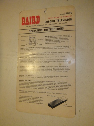 Baird 8800 instructions - instructions,