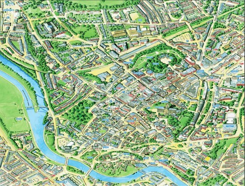 Cityscapes street map - map, of