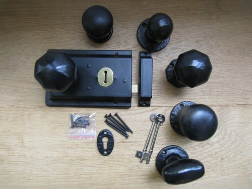 Cast iron door rim knob - rim, &