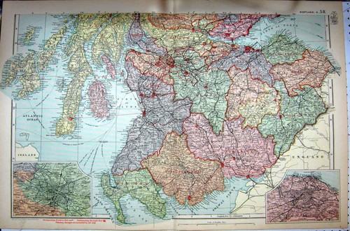Original old antique - print, map