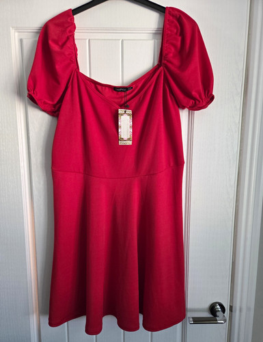 Boohoo red square neck - boohoo,