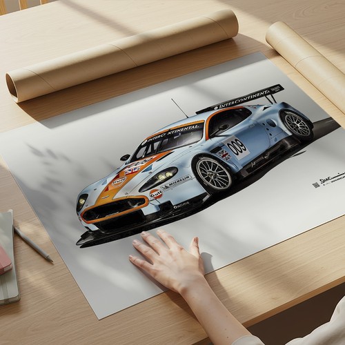 Aston martin dbr9 gulf livery - aston,