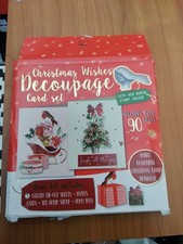 Christmas Wishes Decoupage Card Making Kit With Robin Stamp