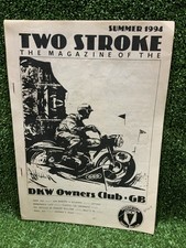 Rare 1994 DKW Motorcycle Two Stroke Owners Club Great Britain Magazine Mancave