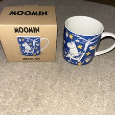 Moomin Blue Ceramic Mug Half