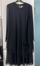 SIMON ELLIS OCCASIONS Black Midi Dress Size 16/18