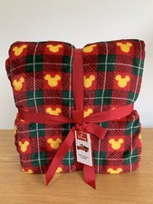 Disney Mickey Mouse Soft Touch Christmas Fleece Throw Blanket 200 x 220cm NEW