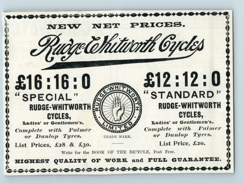 1897 paper advert rudge - paper, advert,