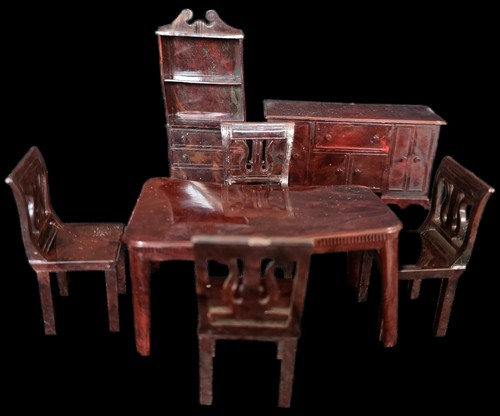 1950s dollhouse dining table - dollhouse,
