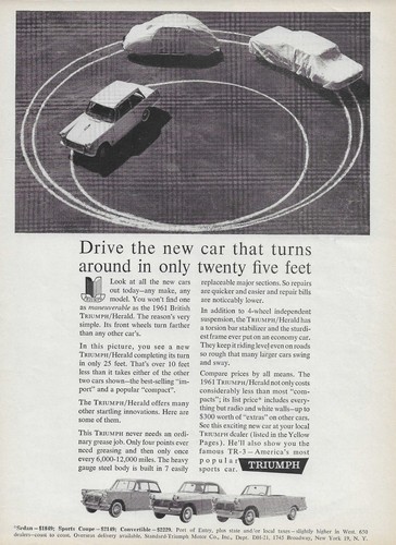 1961 triumph herald - triumph, ad