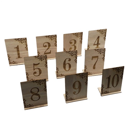 Wooden table numbers - table,