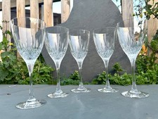 Dartington Glass Lead Crystal Windsor Pattern 20cm Wine Glasses x 5 - Scarce