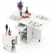 HOMCOM Mobile Drop Leaf Dining