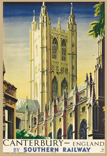 Vintage railway poster - vintage,