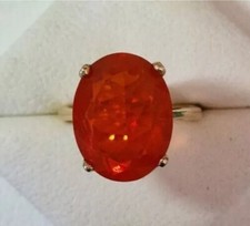 18ct fire opal ring large - ring, rare