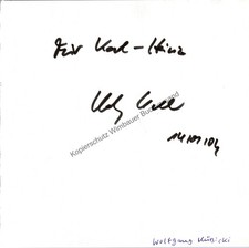 Original autograph Wolfgang