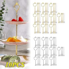 10-Set 3 Tiers Cake Plate Cupcake Stand Rack Fittings Handle Rod Wedding Party