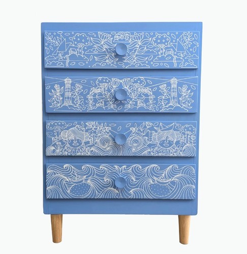 Hand painted original mid - painted,