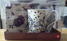 EWM Country Rose Mug, Coaster
