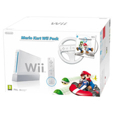 Nintendo Wii Console + Mario Kart Wheel Game Remote Family Racing Kids 